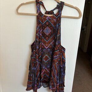 Miss Me Boho Handkerchief Hem Tank Top | Size Medium